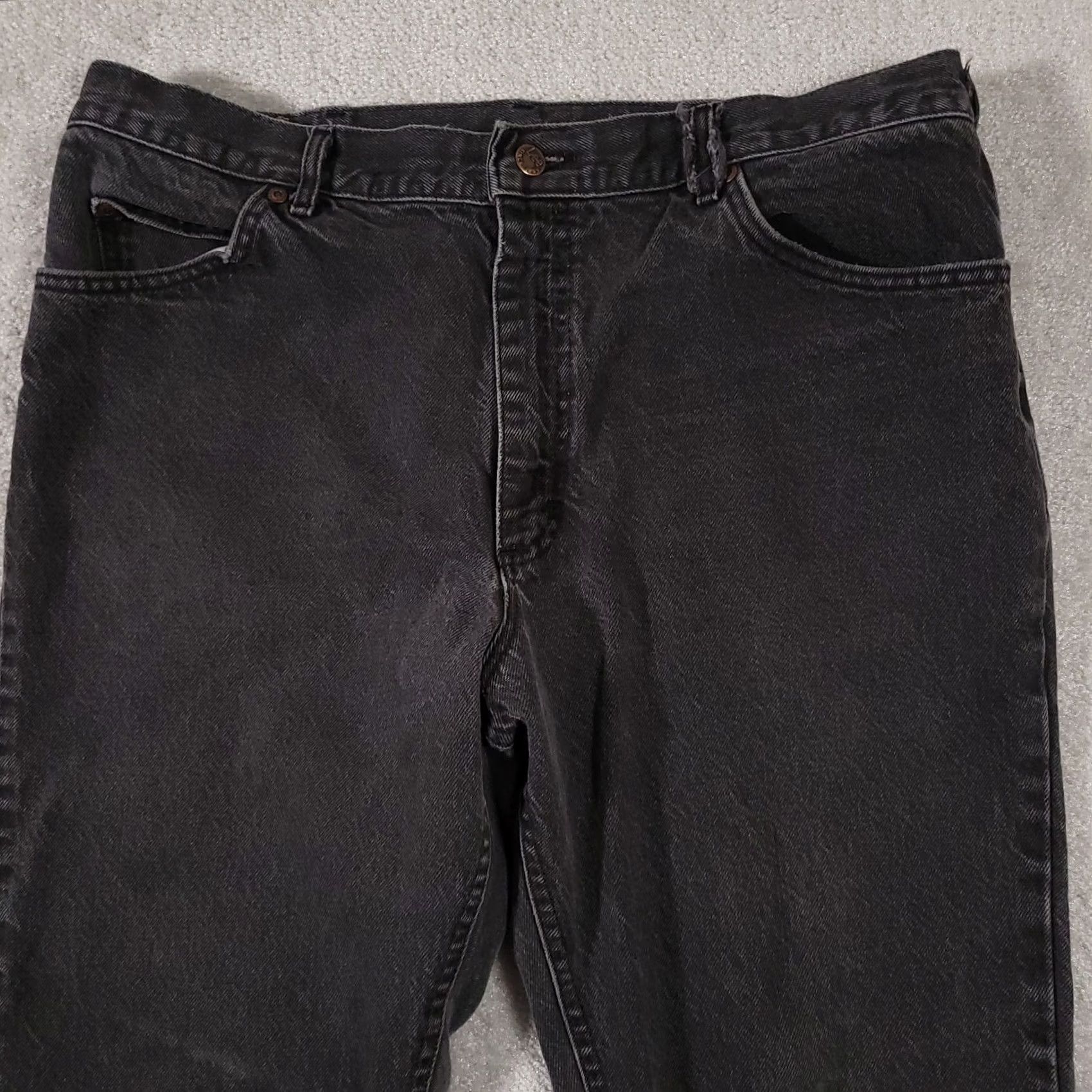 Lee VINTAGE Lee Jeans Mens 40x30 Black Denim Straight Mid Rise Made in USA Size US 40 / EU 56 - 3 Thumbnail