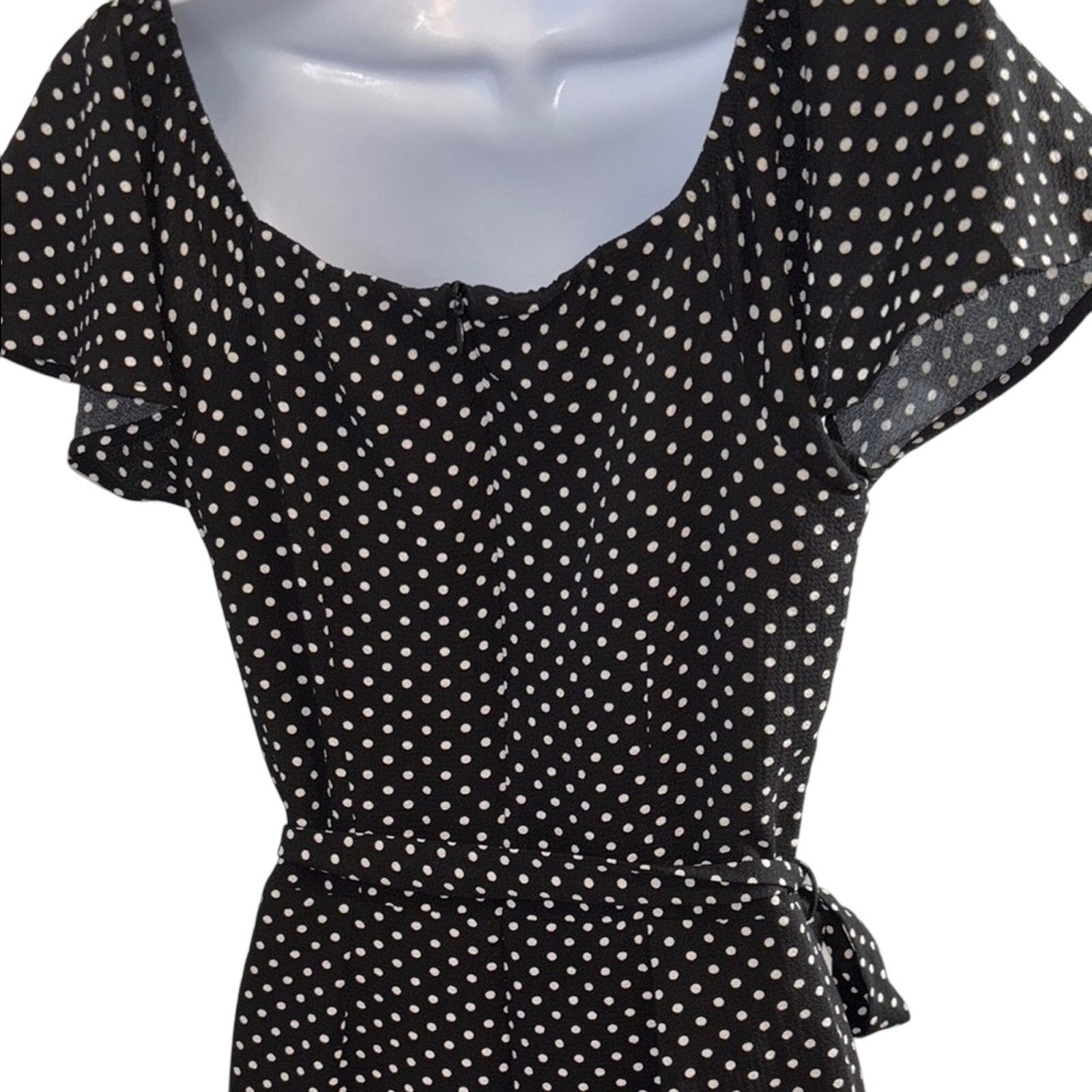 The Unbranded Brand Monteau Black Polka Dot Jumpsuit - Small Size 28" / US 6 / IT 42 - 4 Thumbnail