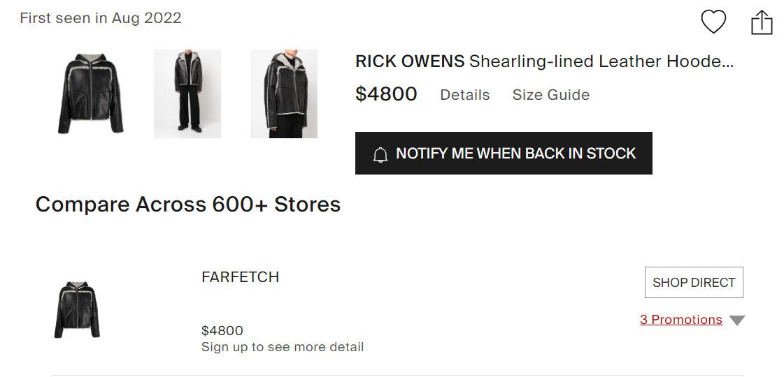 Rick Owens *NEW* SHEARLING LEATHER FULL ZIP SEALED WINDBREAKER JACKET Size US M / EU 48-50 / 2 - 5 Thumbnail