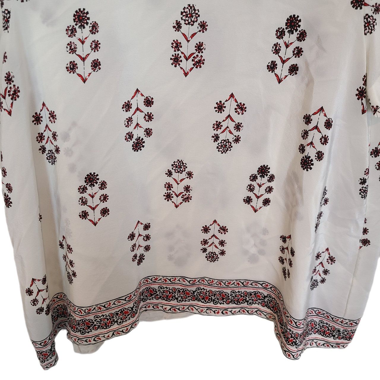 Madewell Madewell Womens Floral Silk Top S Boho Quiet Luxury Hippie Size S / US 4 / IT 40 - 4 Thumbnail