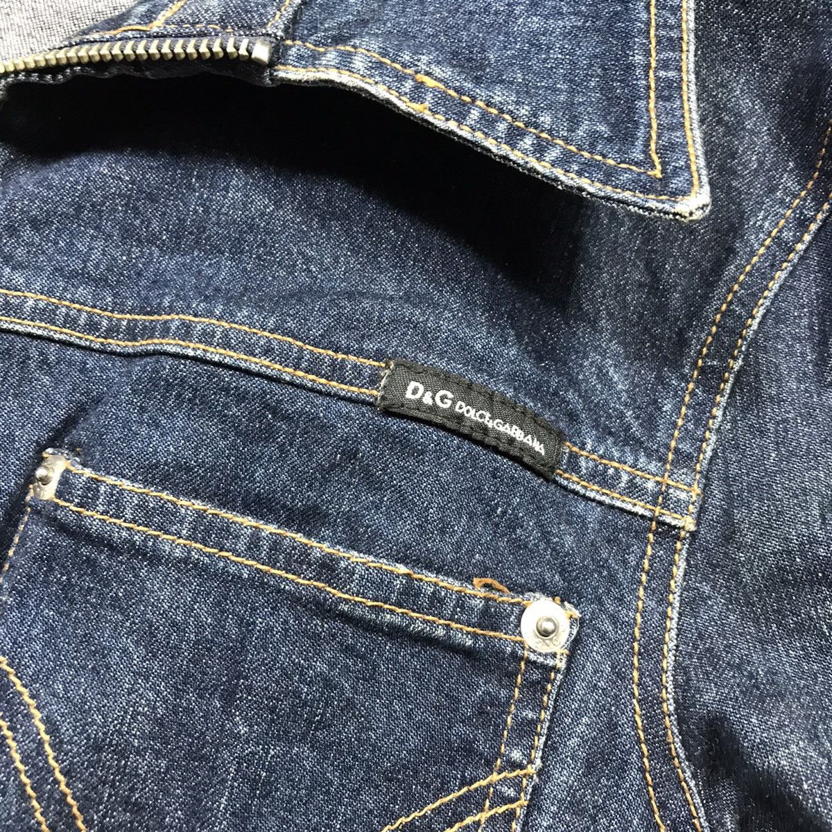 Vintage Vintage D&G Washed Blue Zip Up Jacket Y2K Streetwear Boxy M Size M / US 6-8 / IT 42-44 - 5 Thumbnail