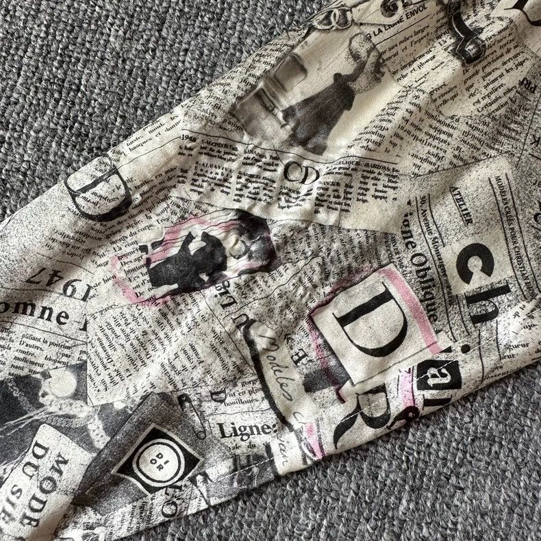 Dior Dior size 38 Newspaper pattern mulberry silk shirt Size M / US 6-8 / IT 42-44 - 8 Thumbnail