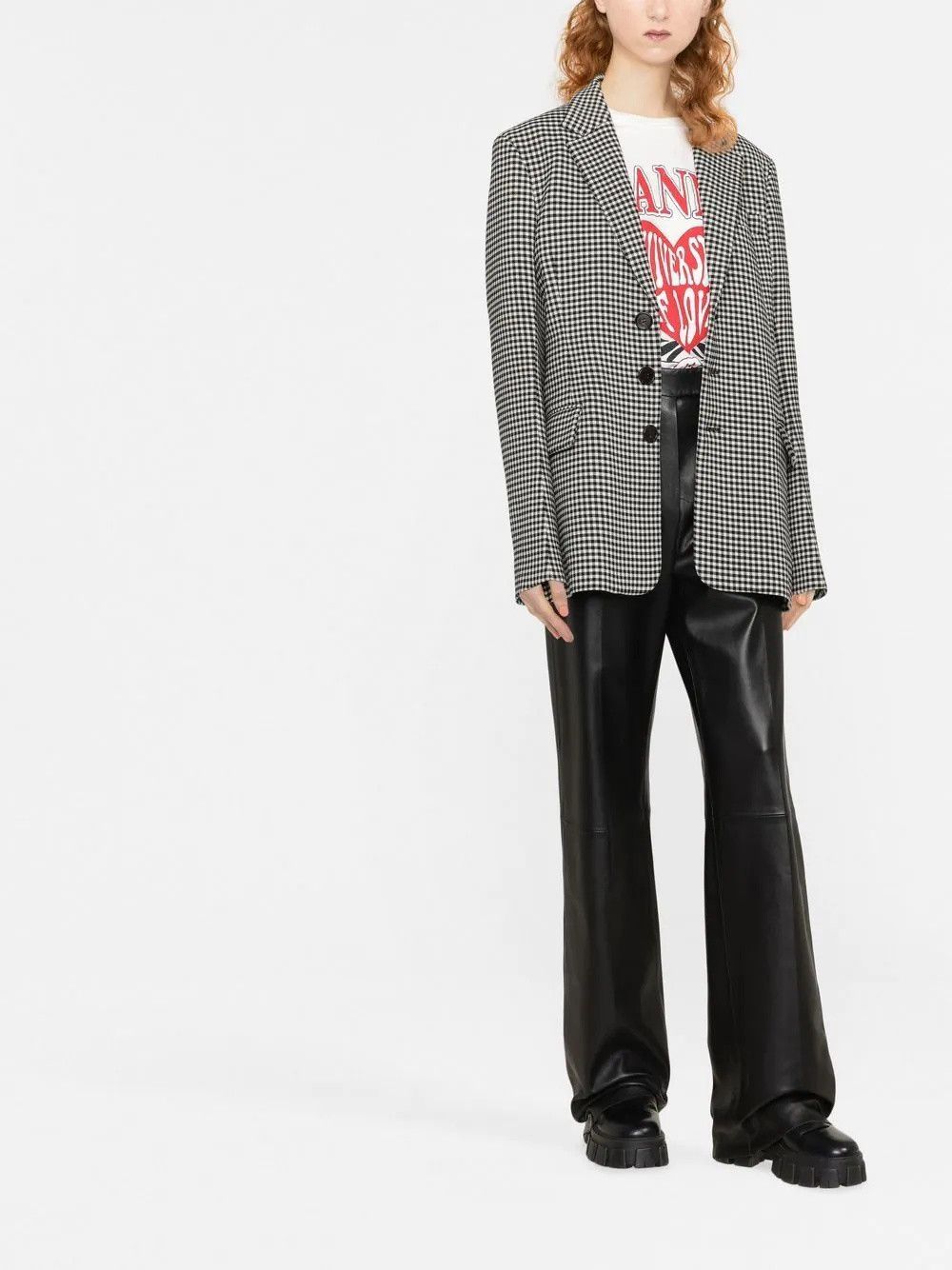 Marni o1y1025 Checked Coat in Black/White Size M / US 6-8 / IT 42-44 - 2 Thumbnail