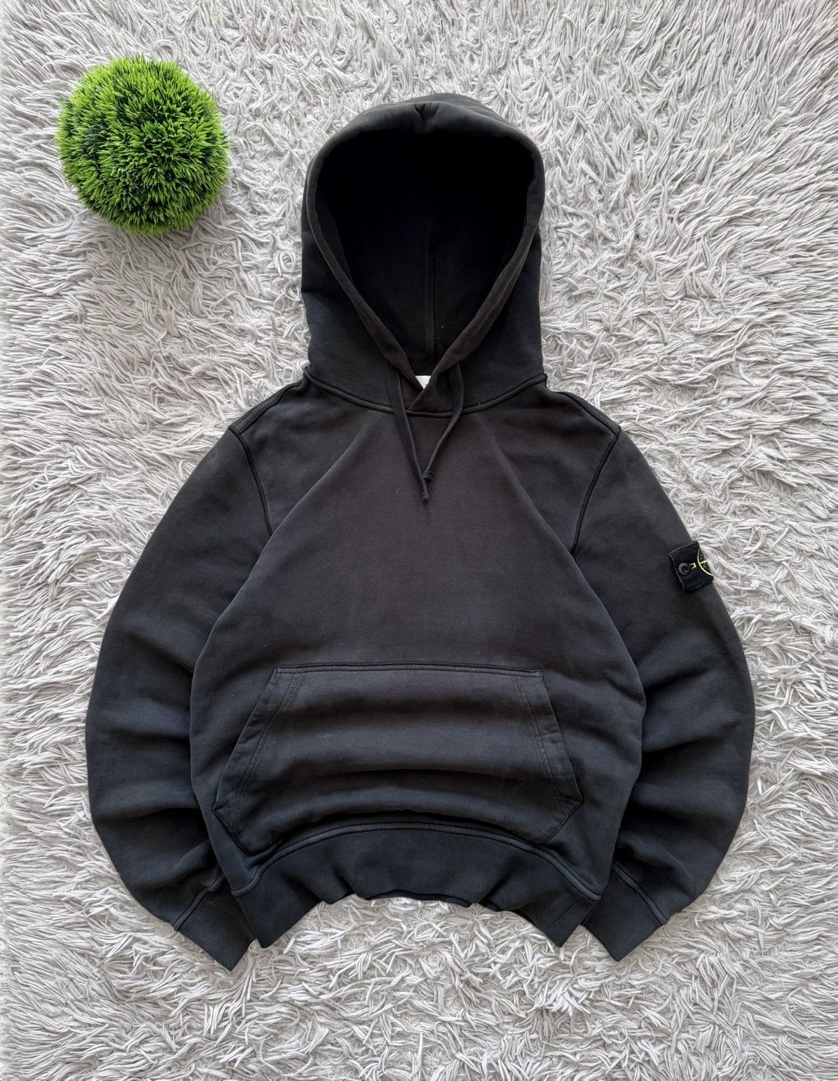 Stone Island 00s Stone Island Classic Washed Black Hoodie Casuals Y2k Size US S / EU 44-46 / 1 - 1 Thumbnail