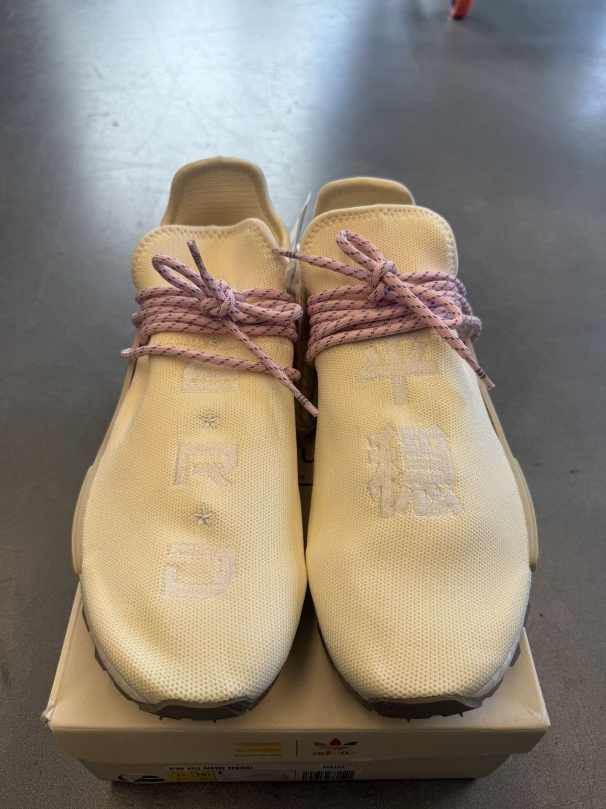 Adidas × Pharrell 2018 Adidas NMD Hu Pharrell Nerd Cream EE8102 Size US 11 / EU 44 - 11 Thumbnail