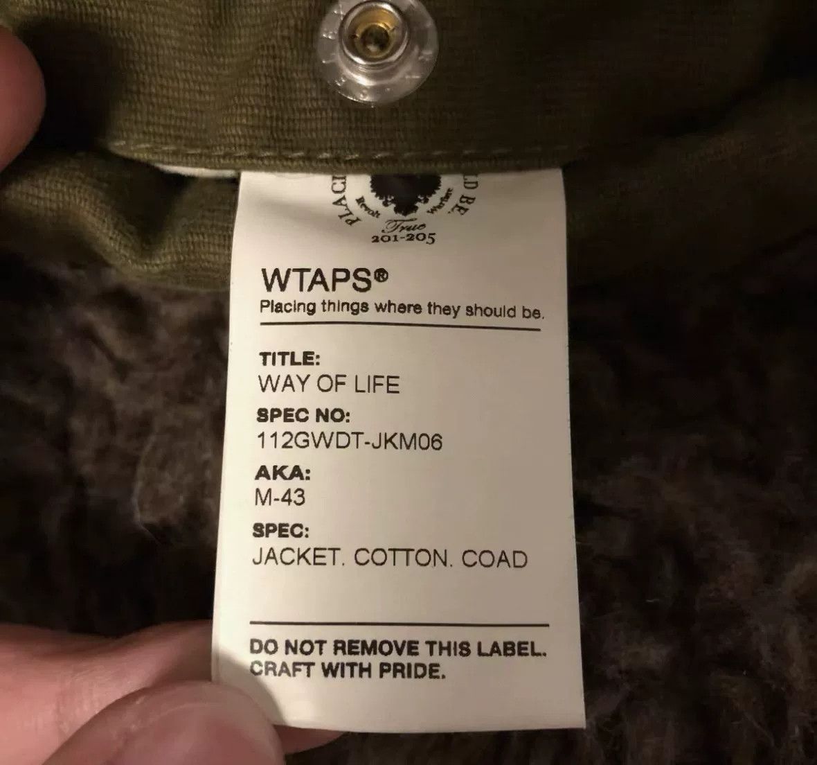 Wtaps wtaps M43 Bones Jacket in Rare Size L Size US L / EU 52-54 / 3 - 6 Thumbnail
