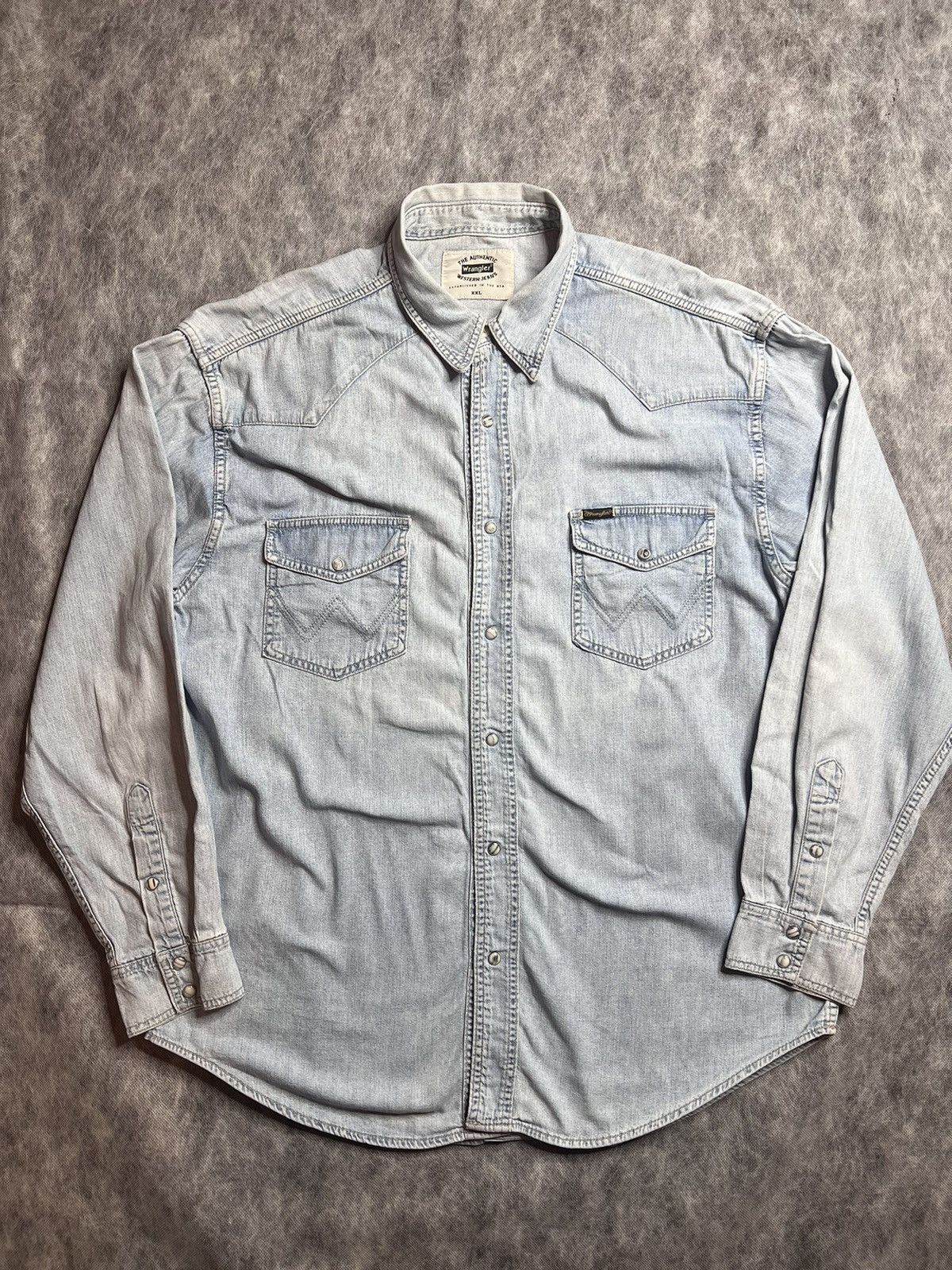 Wrangler Vintage Wrangler Denim Shirt Size US XXL / EU 58 / 5 - 1 Thumbnail