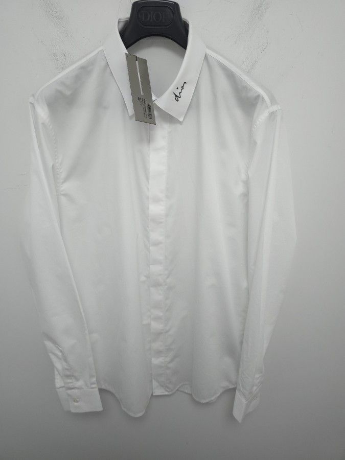 Dior Dior Embroidered Collar Cotton Shirt Size L Size US XS / EU 42 / 0 - 1 Thumbnail