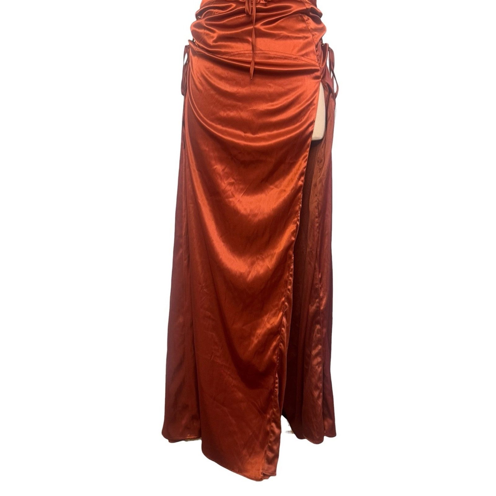 Fashion Nova FASHION NOVA Follow Your Daydream Satin Bustier Maxi Dress Size M / US 6-8 / IT 42-44 - 4 Thumbnail