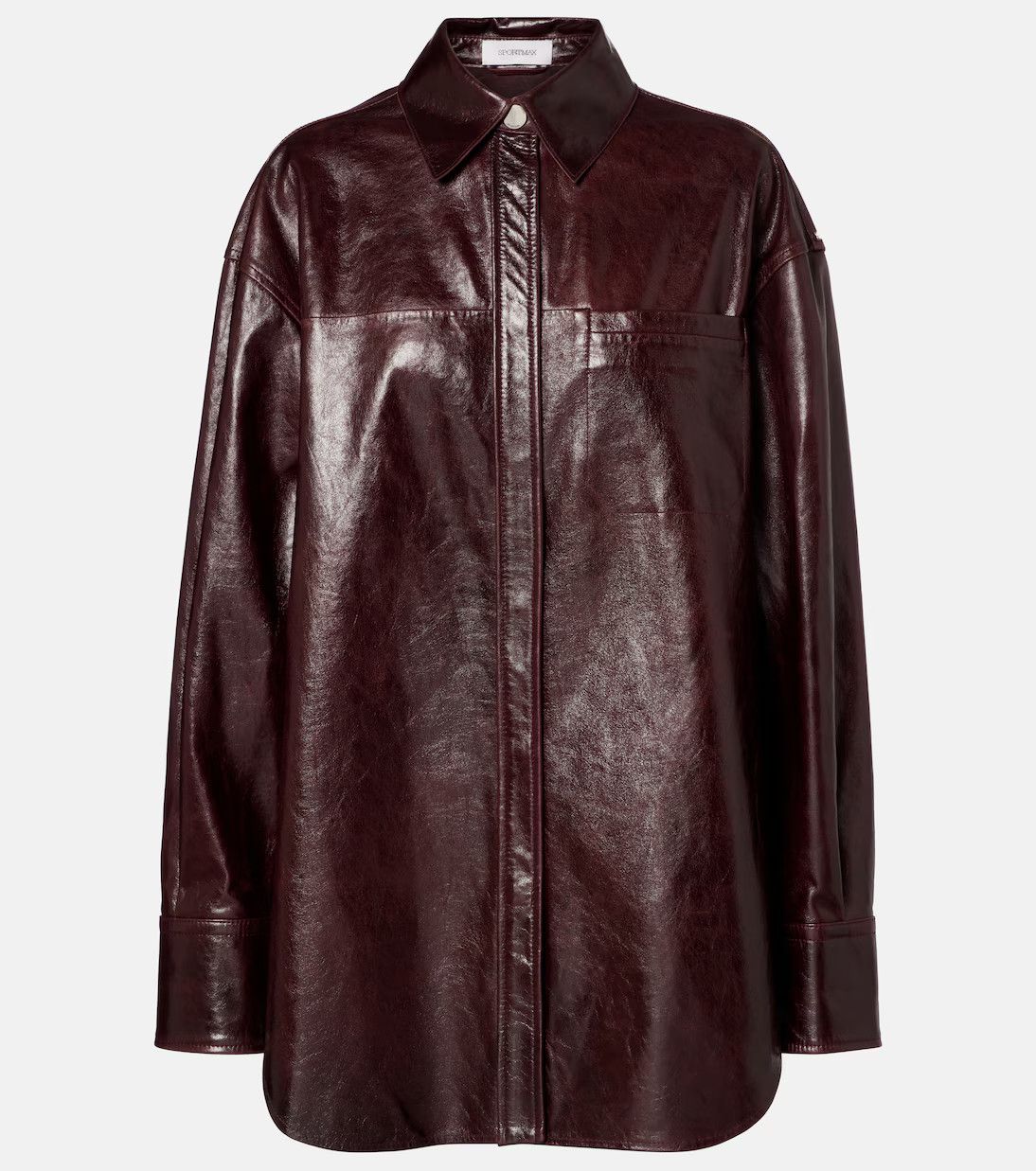 Sportmax Sportmax Borel leather overshirt Size M / US 6-8 / IT 42-44 - 1 Thumbnail