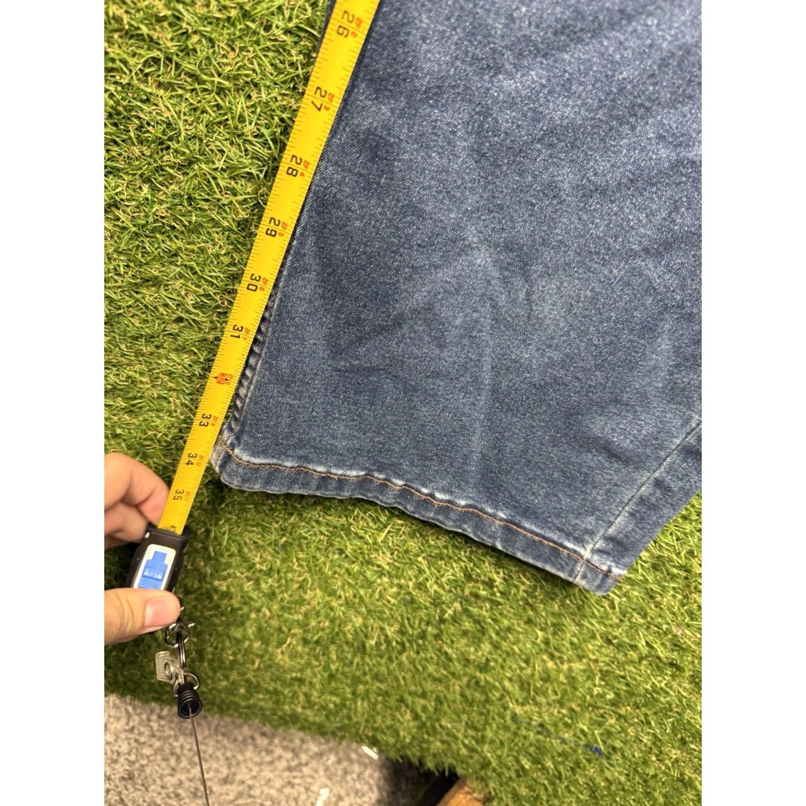 Denime nyc the perfect jean Athletic Fit Stream Blue Medium Wash Jeans 48x34 Mens Regular Blue Nike? Size US 32 / EU 48 - 7 Thumbnail