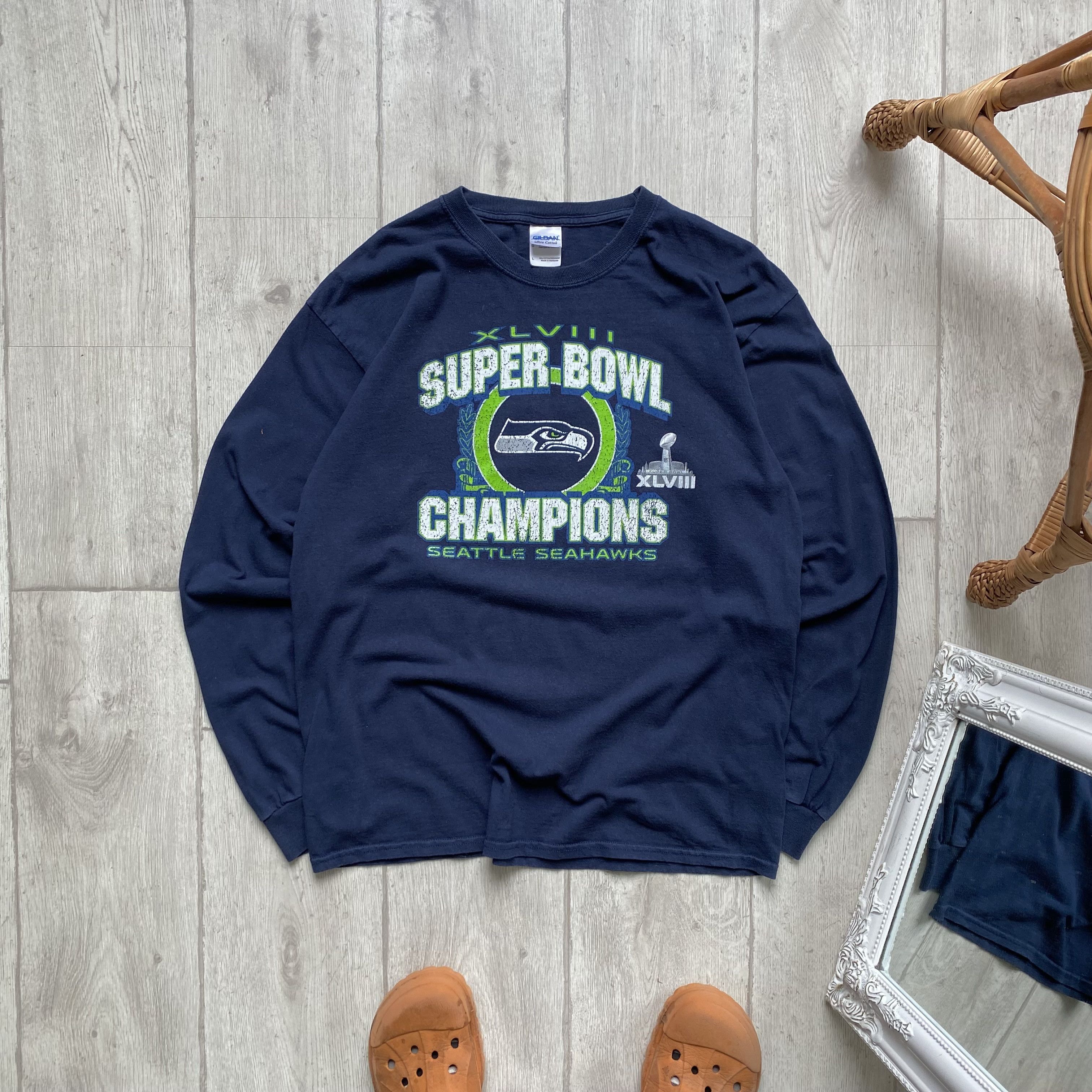 NFL 🏈 Superbowl Vintage Seatle Seahawks Longsleeve Tee Size US M / EU 48-50 / 2 - 1 Thumbnail