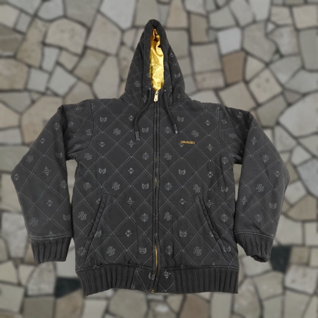 Billabong Vintage Billabong Jacket Mens Large Black Gold All Over Print AOP Hoodie Y2K Size US L / EU 52-54 / 3 - 1 Thumbnail