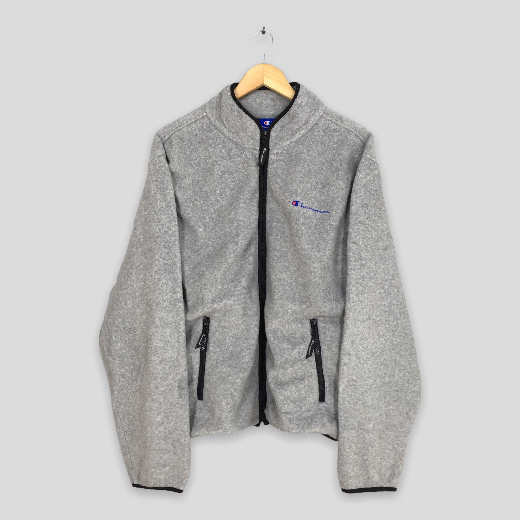 Champion Vintage 90s Champion Fleece Zipper Sweatshirt Large Size US L / EU 52-54 / 3 - 1 Thumbnail