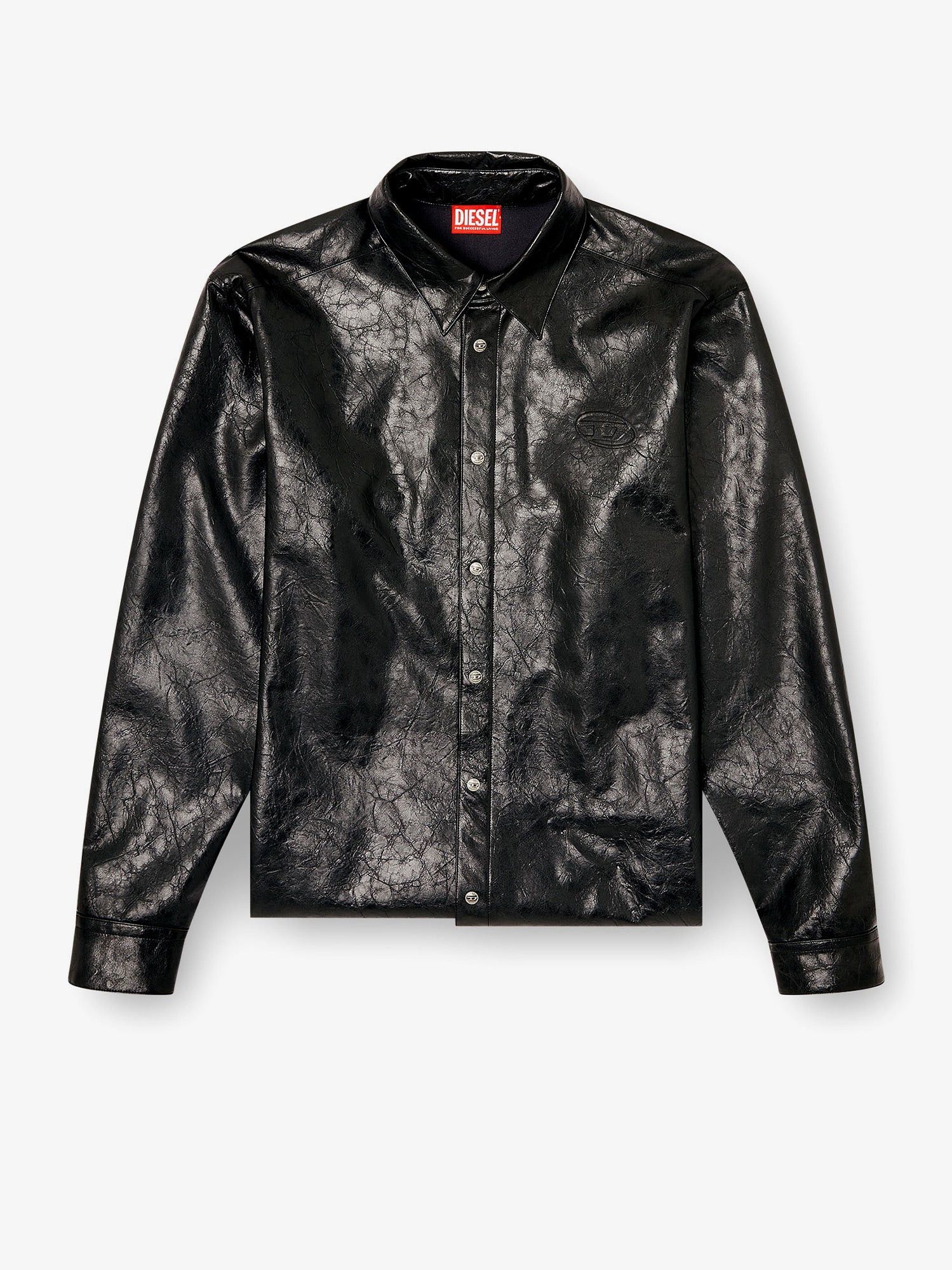 Diesel S-Simply-Qmbu Faux-Leather Shirt Size US M / EU 48-50 / 2 - 1 Thumbnail