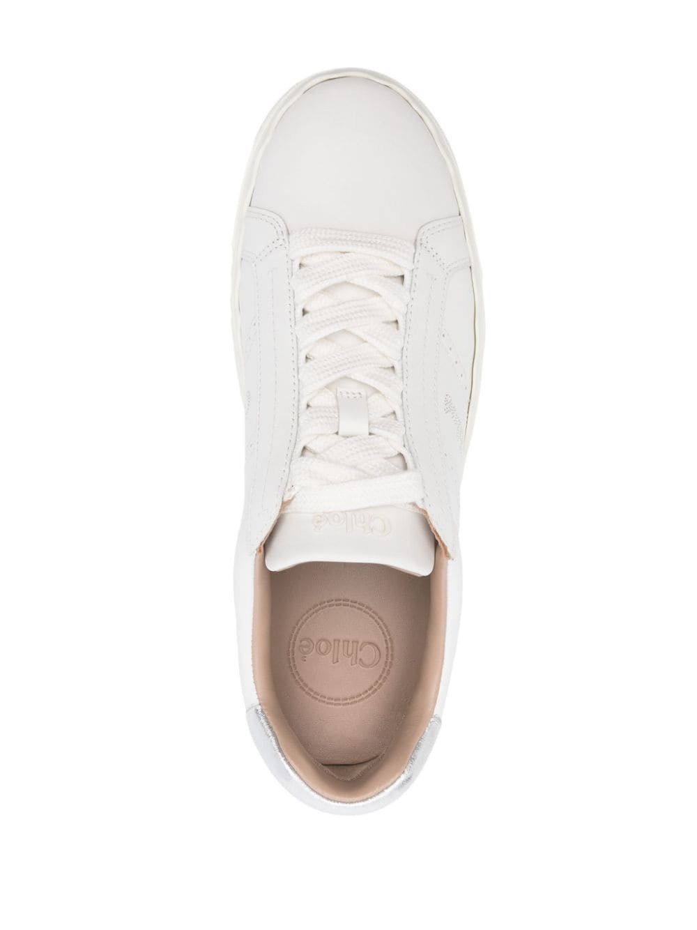Chloe o1loc1c0325 CHC24 Lauren Sneakers in White/Silver Size US 8 / IT 38 - 4 Thumbnail