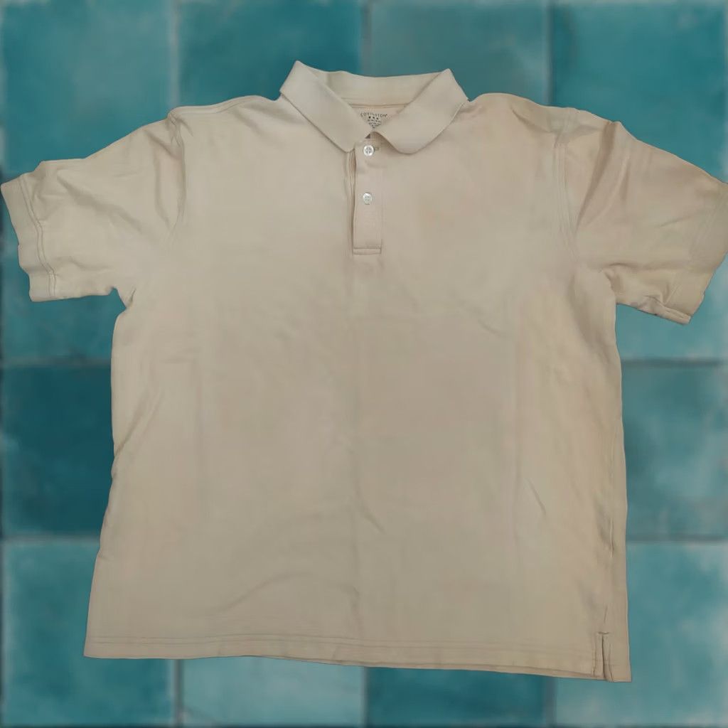 Vintage Covington Polo Shirt Men Beige Short Sleeve - Size M - Regular Fit Size US M / EU 48-50 / 2 - 1 Thumbnail