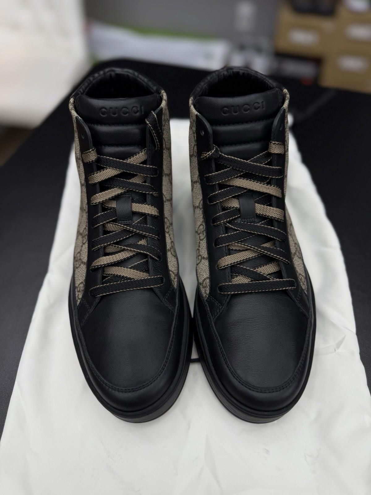 Gucci Authentic Gucci GG Monogram Logo Leather Sneakers 7.5G/8US Size US 8 / EU 41 - 8 Thumbnail