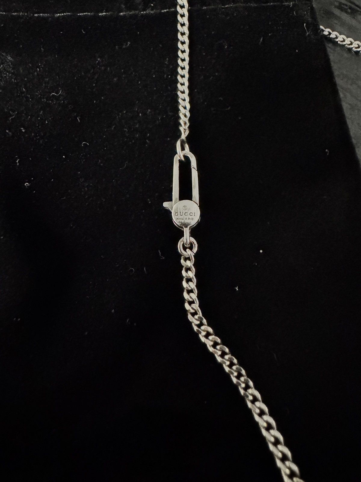 Gucci Gucci Silver Ghost Tag Pendant Necklace Size ONE SIZE - 3 Thumbnail