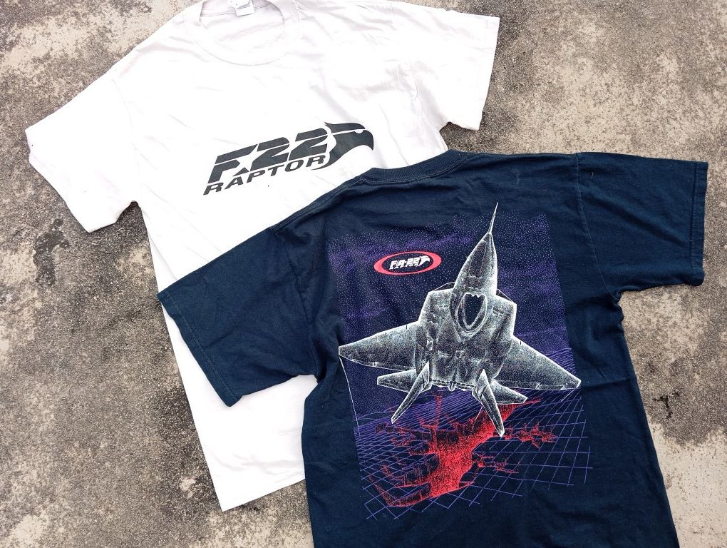 Gildan Air Force Jet Fighter 🇺🇸 FA-22 & F-22 Raptor 🚀 tshirts Size US M / EU 48-50 / 2 - 2 Thumbnail