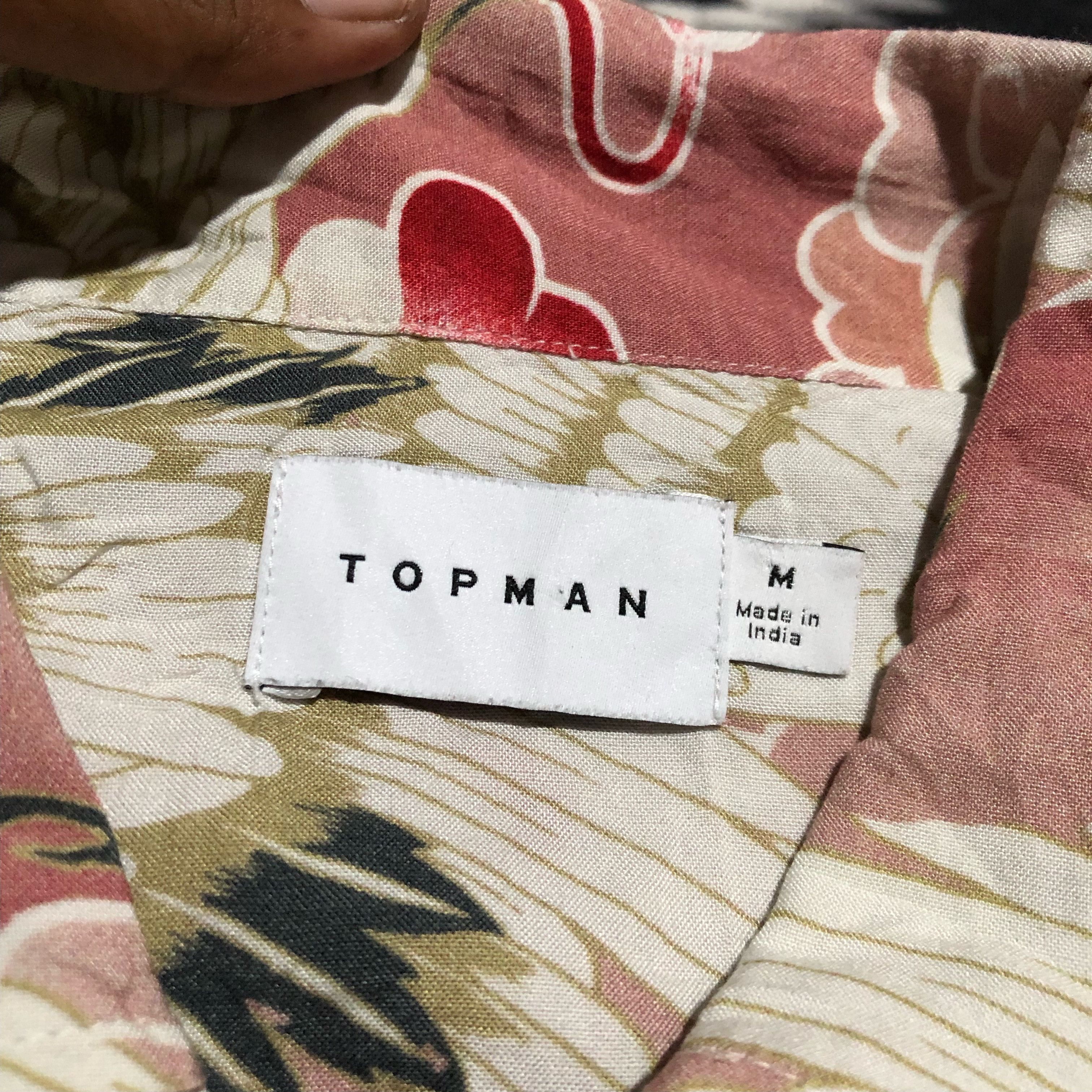Topman Topman Cranes Bird Japanese Hawaiian rayon motif shirt Size US M / EU 48-50 / 2 - 2 Thumbnail