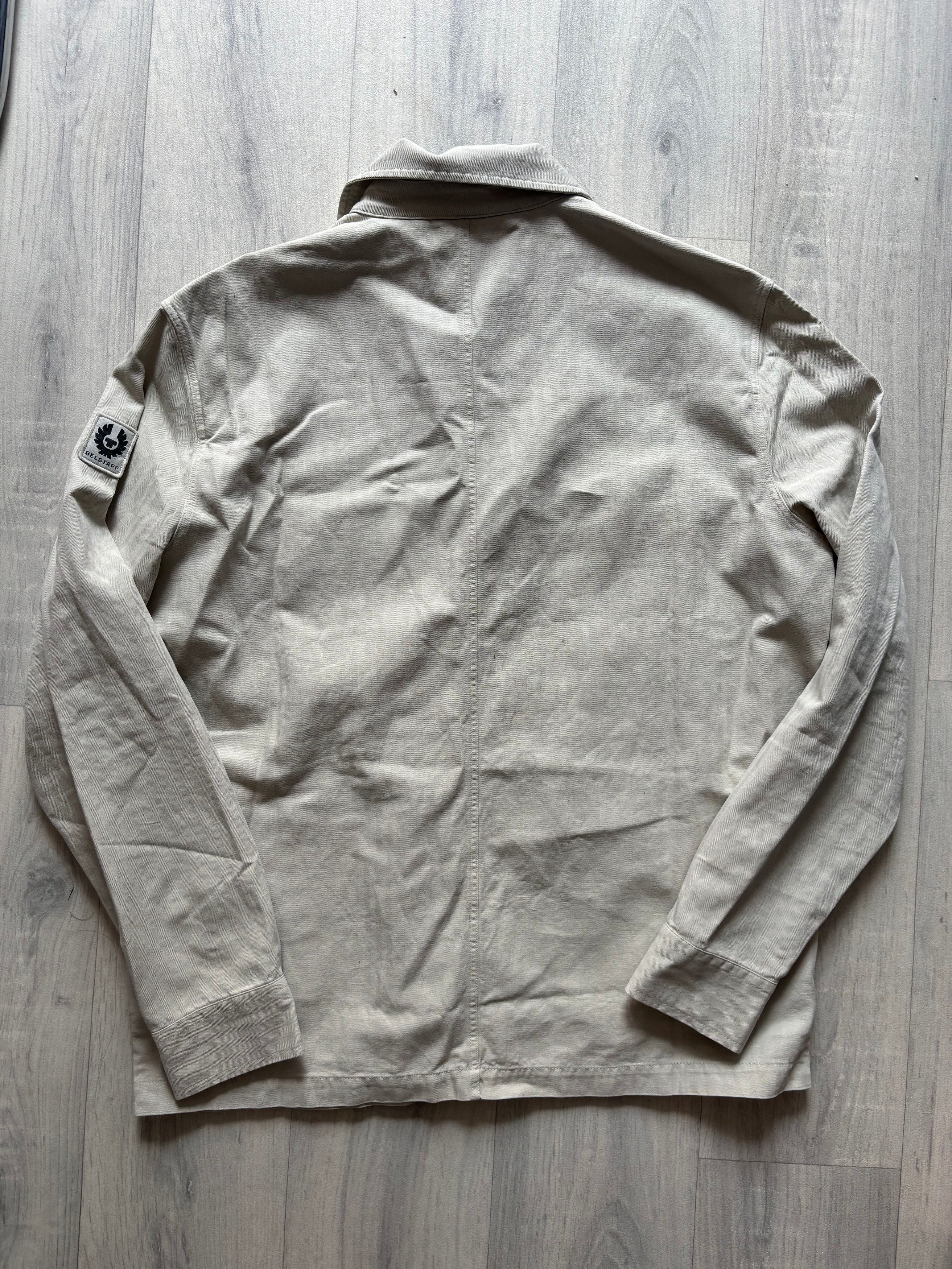 Belstaff Belstaff Cotton Overshirt Jacket In Stone Size US XXL / EU 58 / 5 - 4 Thumbnail