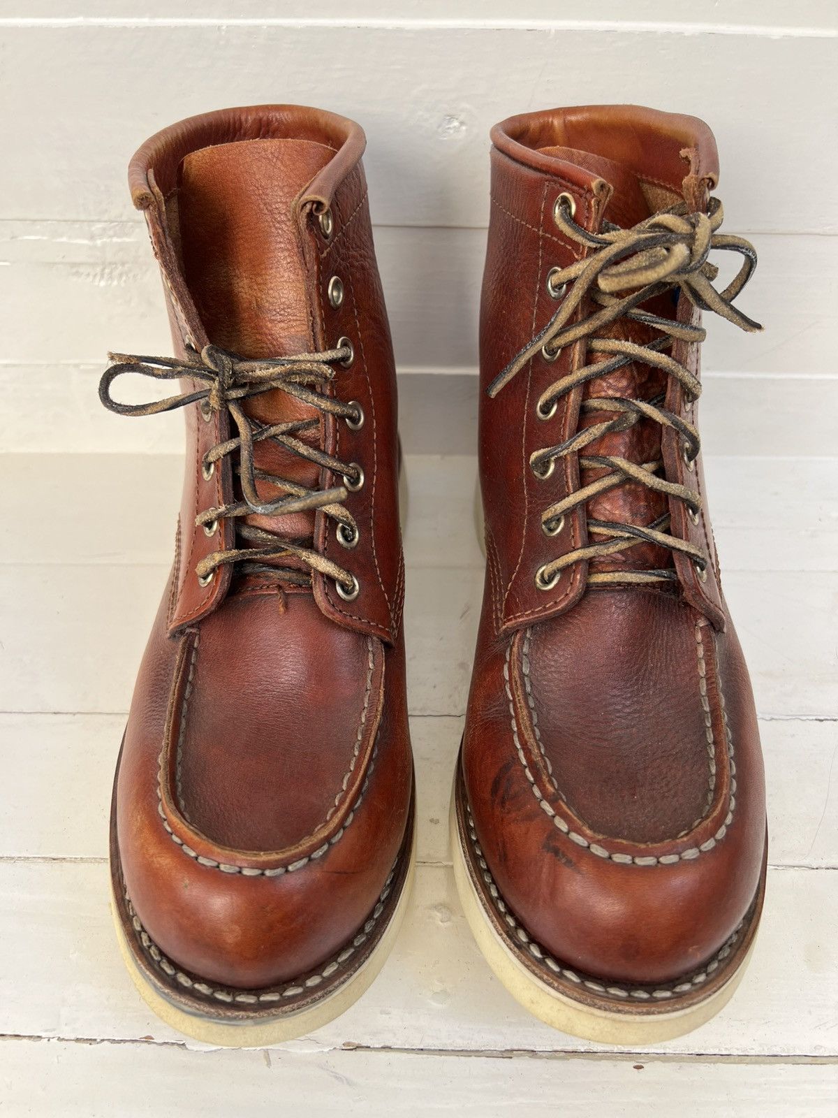 Japanese Brand Alternative Country DAY WALKER Brown leather Men’s Boots Size US 8 / EU 41 - 5 Thumbnail