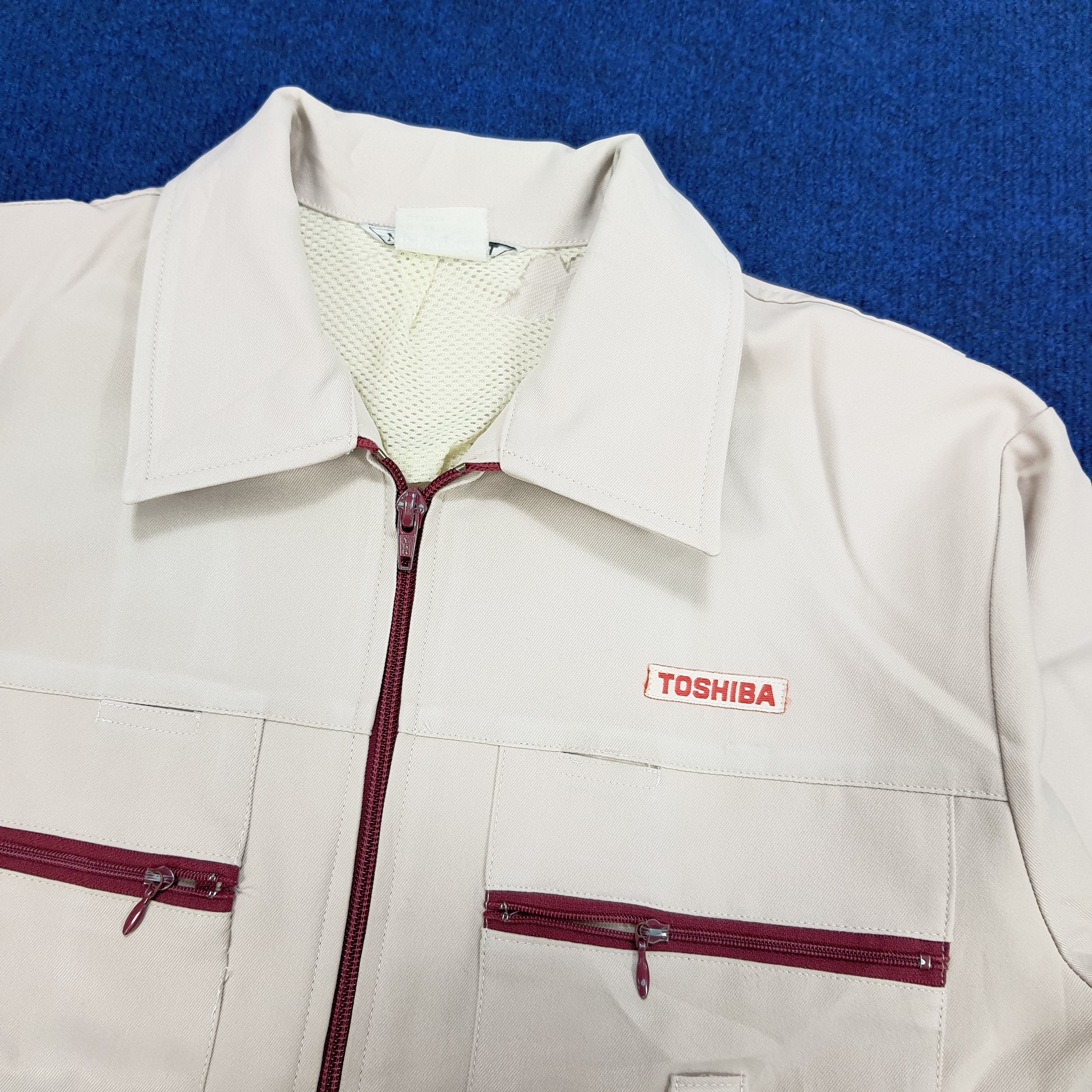 Japanese Brand × Vintage Vintage TOSHIBA Japan Electronic Brand Worker Jacket Size US S / EU 44-46 / 1 - 2 Thumbnail