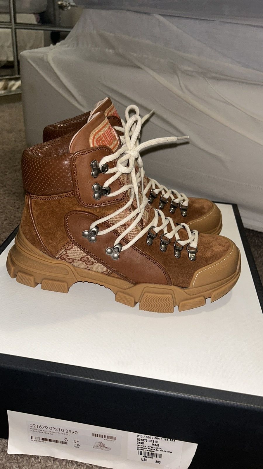 Gucci Gucci Flashtrek Leather High Boot Brown Size US 7.5 / EU 40-41 - 3 Thumbnail