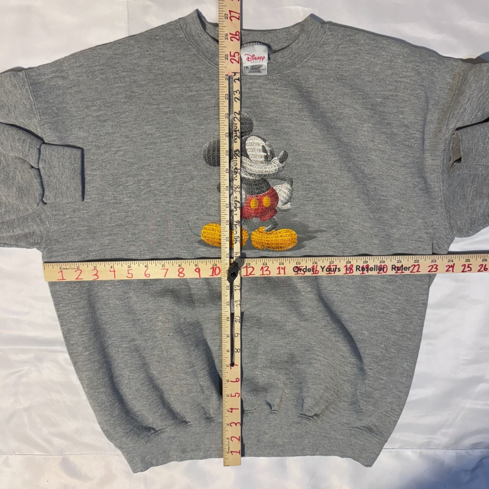 Disney Vintage Mickey Mouse Disney Store Sweatshirt XL Gray AOP Gra Size US XL / EU 56 / 4 - 4 Thumbnail