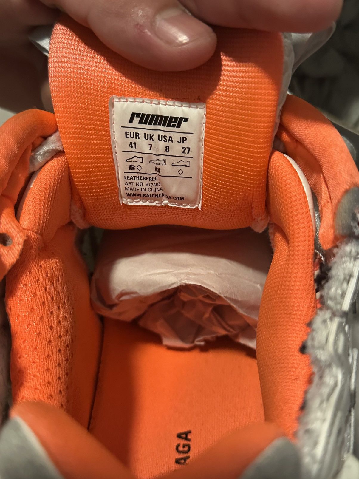 Balenciaga Balenciaga Runner Orange/White Size US 8 / EU 41 - 6 Thumbnail
