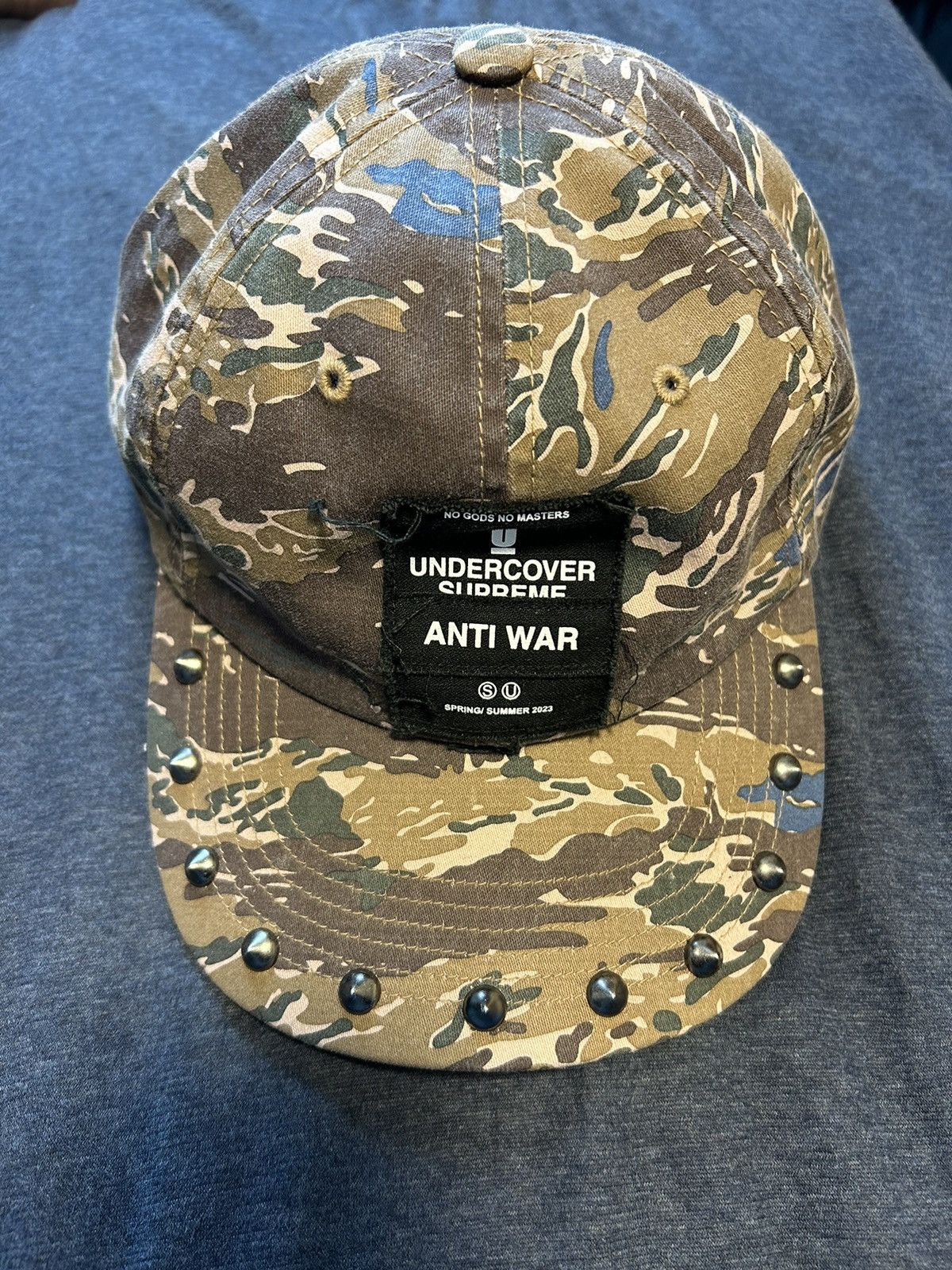 image of Supreme Undercover Ss23 Anti War Cap in Beige, Men's
