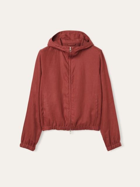 Loro Piana o1w1db10225 FAO0019 Elvis Bomber Jacket in Burgundy Size US M / EU 48-50 / 2 - 1 Thumbnail