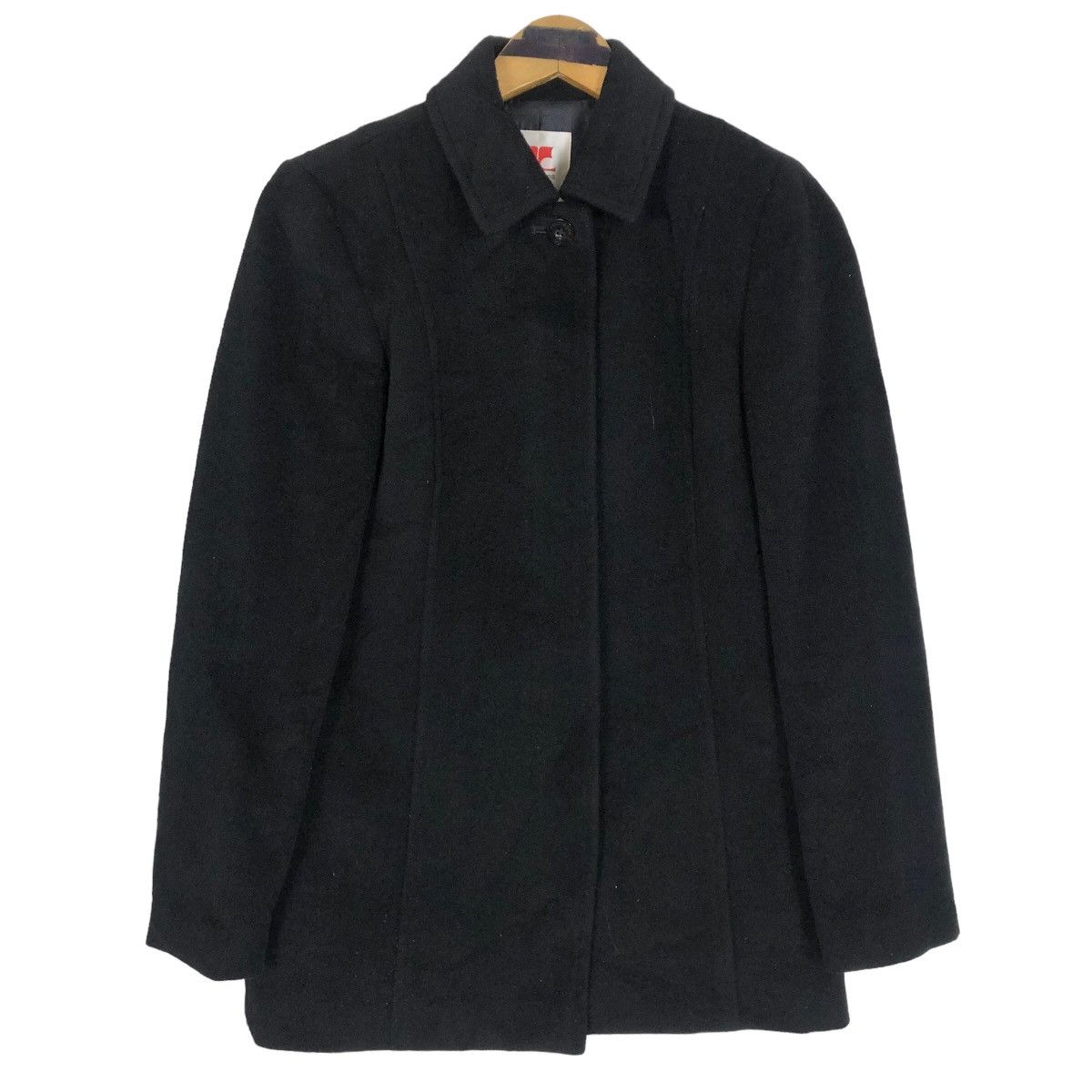 image of Courreges Vintage Courrēges Button Up Wool Coat Light Jacket in Black, Women's (Size Small)