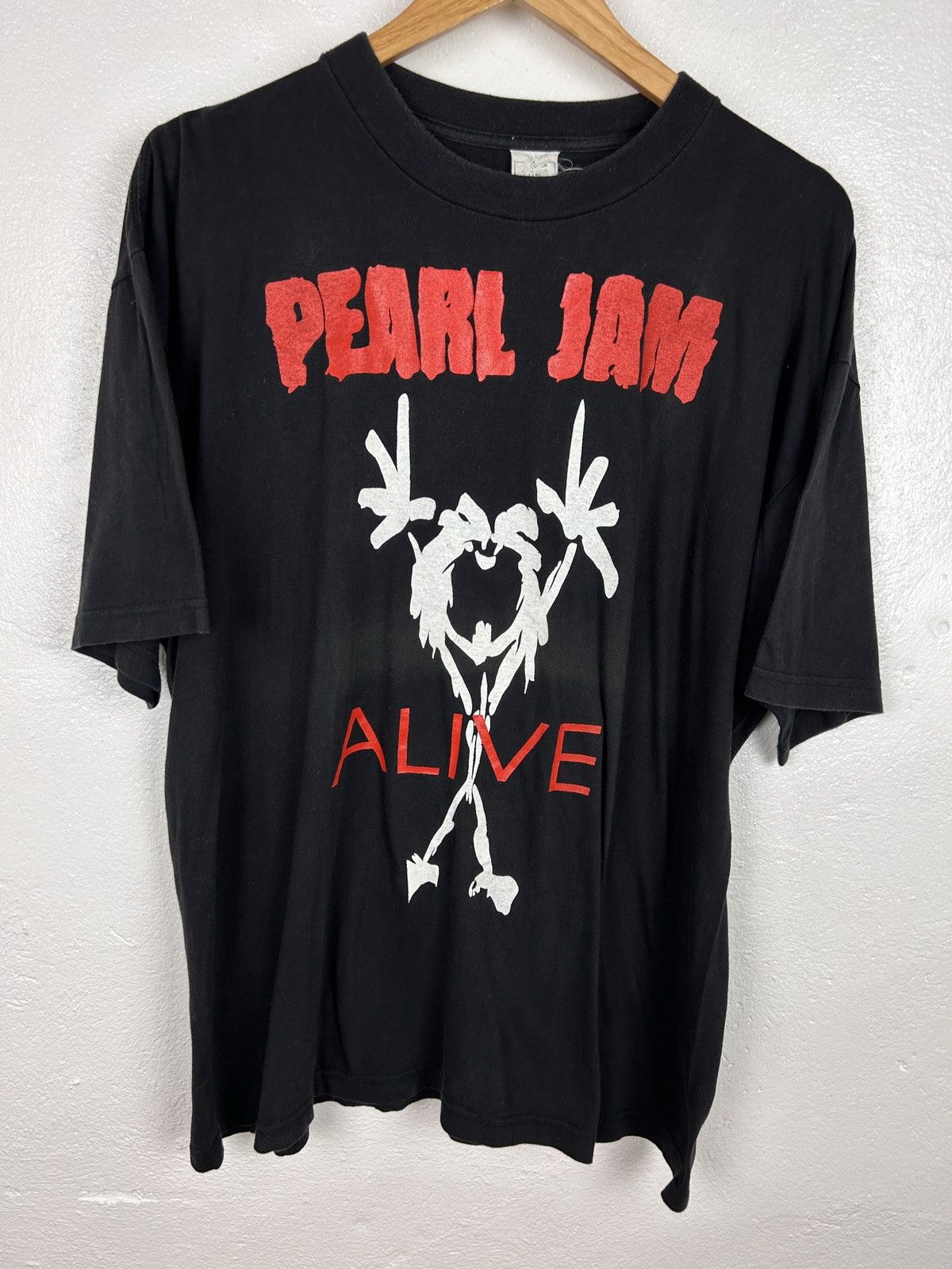 90s Vintage Pearl Jam Alive Faded Line Short Sleeve T-Shirt
