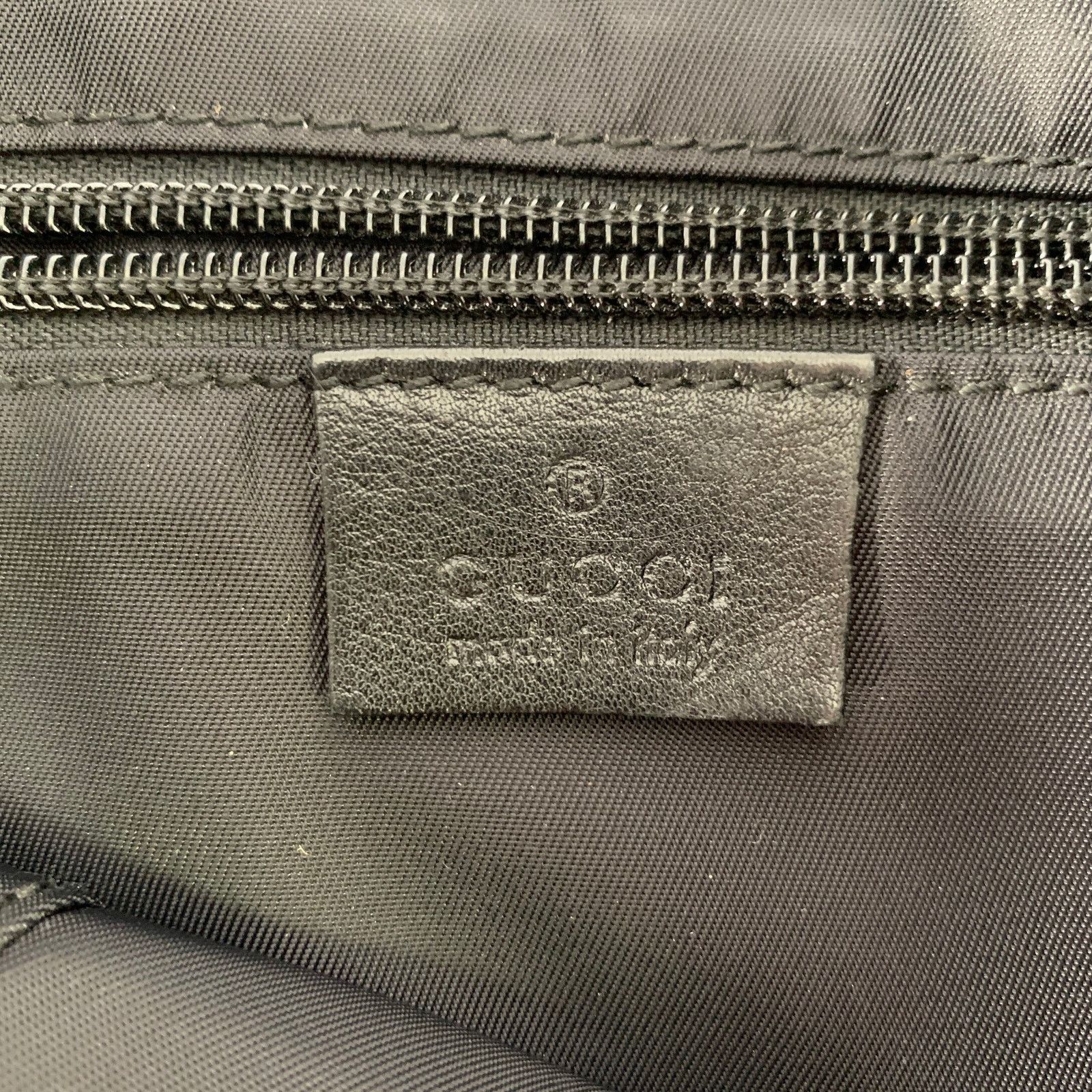 Gucci GUCCI Guccissima Black Embossed Nylon Leather Messenger Bag Size ONE SIZE - 6 Thumbnail