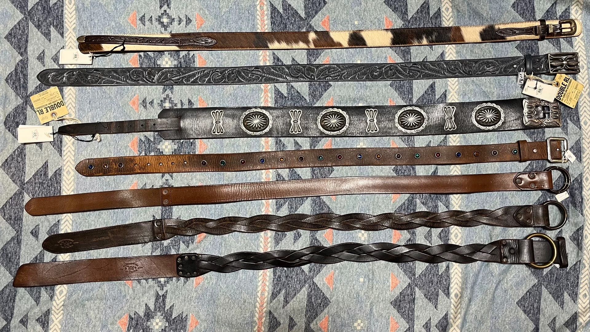 RRL Ralph Lauren rrl leather belt collection by double rl | Grailed