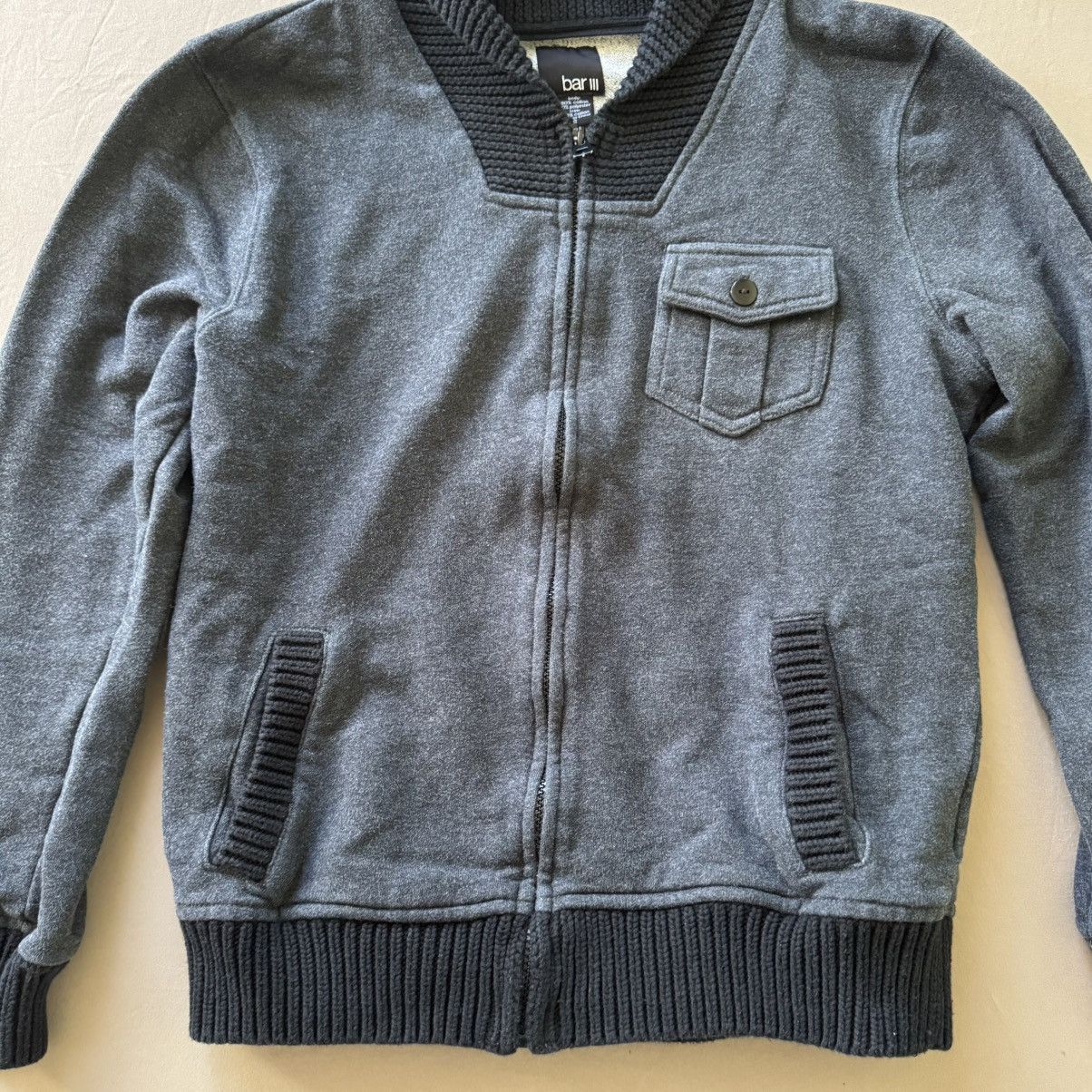 Bar III Bar III Collared Knit Zip Up Jacket Size US S / EU 44-46 / 1 - 3 Thumbnail