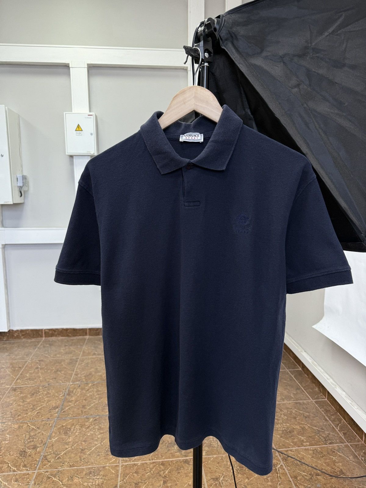 Versace 🇮🇹 Vintage 90s Versace Sport Jeans Couture Polo T-Shirt Y2K Size US M / EU 48-50 / 2 - 1 Thumbnail