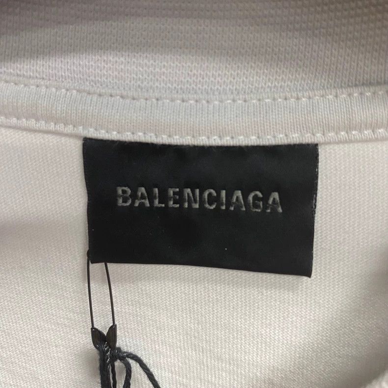 Balenciaga Balenciaga White Logo Short Sleeve TShirt-2505 Size US S / EU 44-46 / 1 - 3 Thumbnail