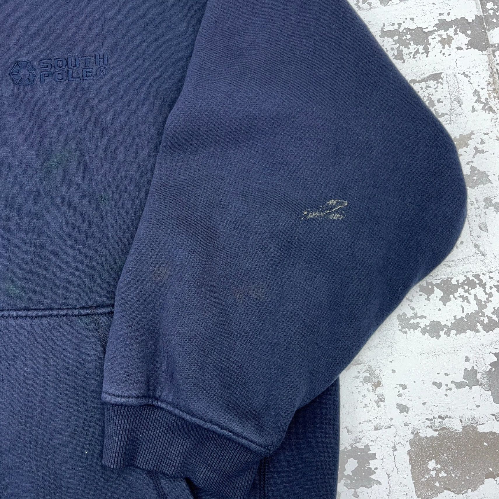 Southpole VINTAGE South Pole Hoodie Men 2XL Navy Blue Pullover Sweatshirt Fleece Hooded Size US XXL / EU 58 / 5 - 4 Thumbnail