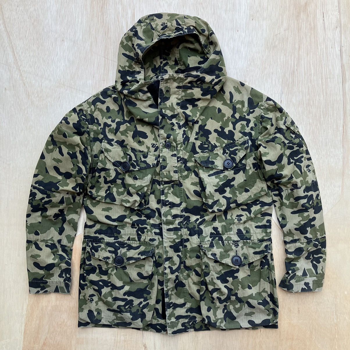 Bape × Vintage DESERT CAMO HOODIE JACKET Size US S / EU 44-46 / 1 - 1 Thumbnail
