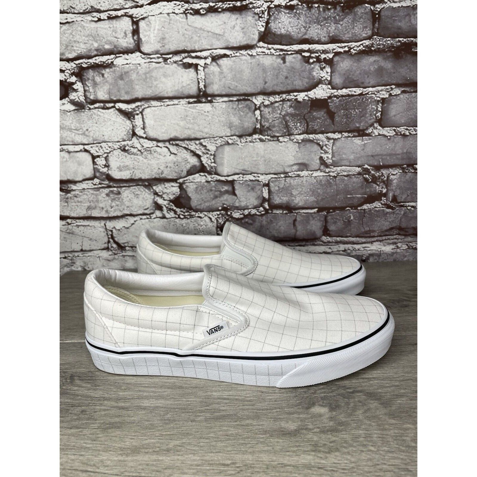 Vans Vans Classic Checkerboard Day White Canvas Sneakers Shoes Me Size US 10 / EU 43 - 3 Thumbnail