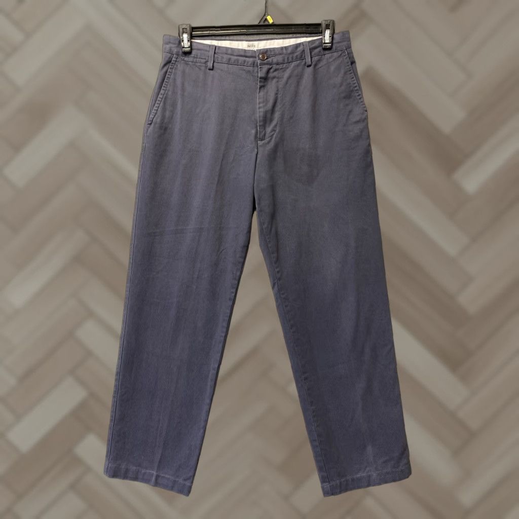 Dockers DOCKERS Khaki Pants Men’s 32x30 Gray Straight Fit 5-Pocket Flat Front Knit Cotton Casual Regular Mens Size US 32 / EU 48 - 1 Thumbnail