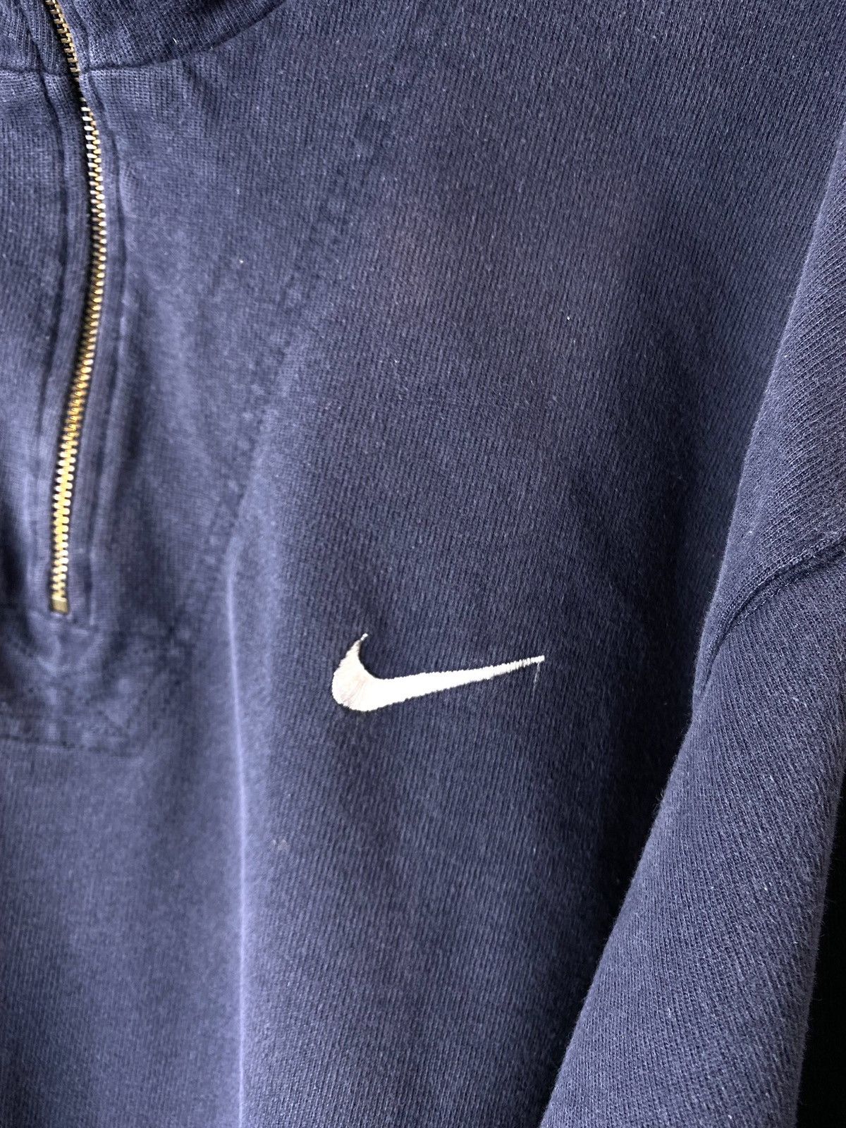 Nike Rare! Vintage 1990’s Nike Sweatshirt 1/4 Zip Rugby Size US L / EU 52-54 / 3 - 3 Thumbnail