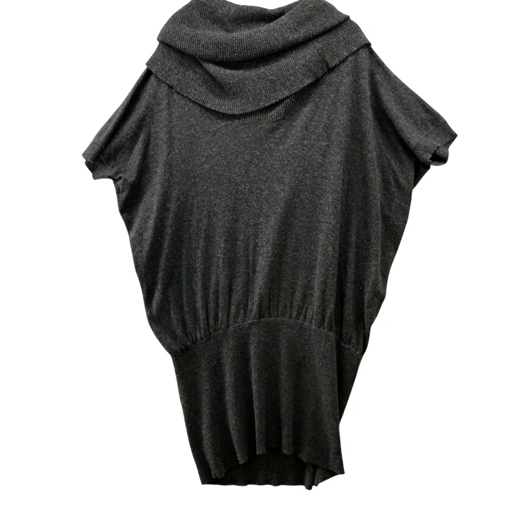 Banana Republic Banana Republic Luxury Cashmere Blend Tunic Sweater Womens L Gray Cowl Dolman Size L / US 10 / IT 46 - 2 Thumbnail
