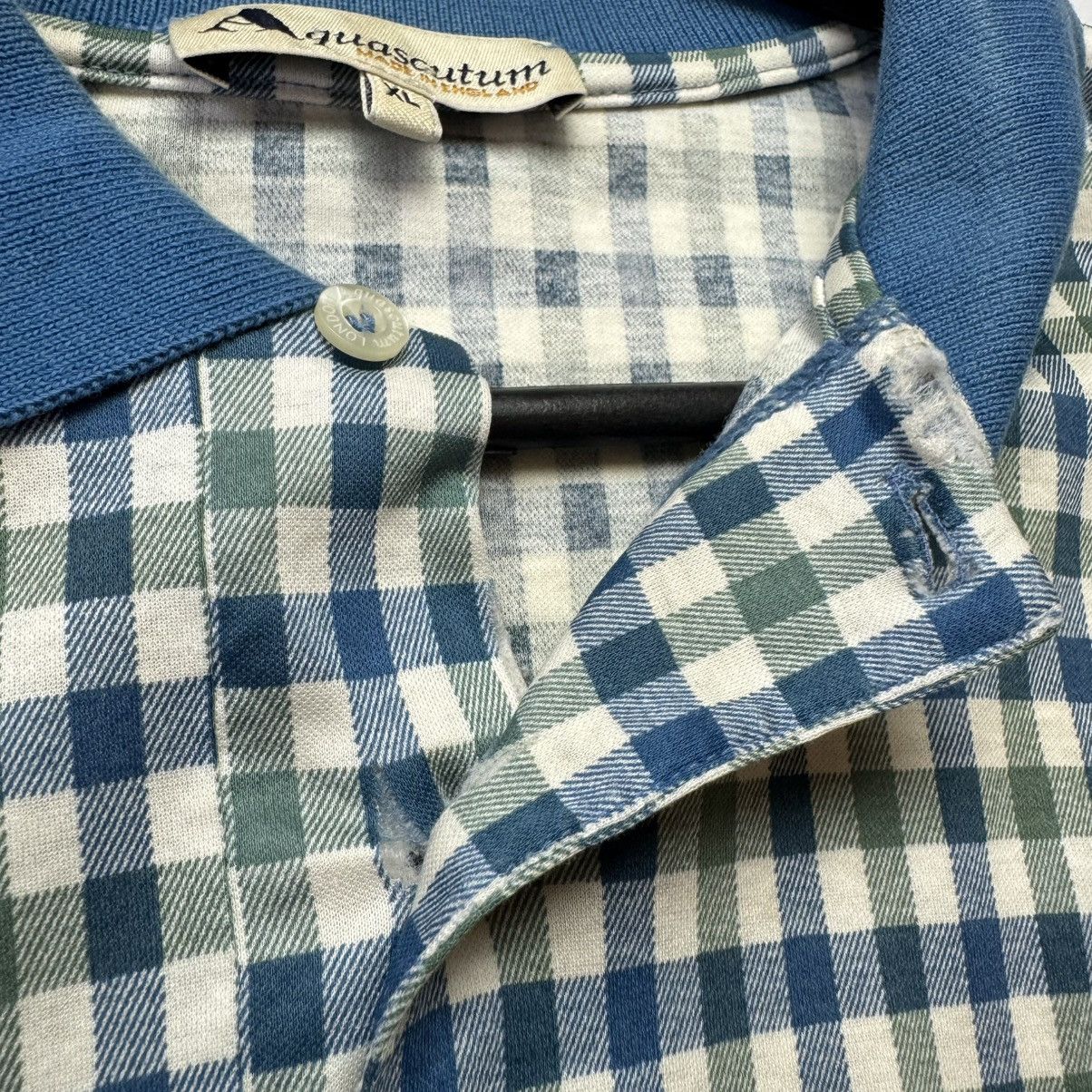 Aquascutum Aquascutum London Check Polo Shirt Size XL Size US XL / EU 56 / 4 - 7 Thumbnail