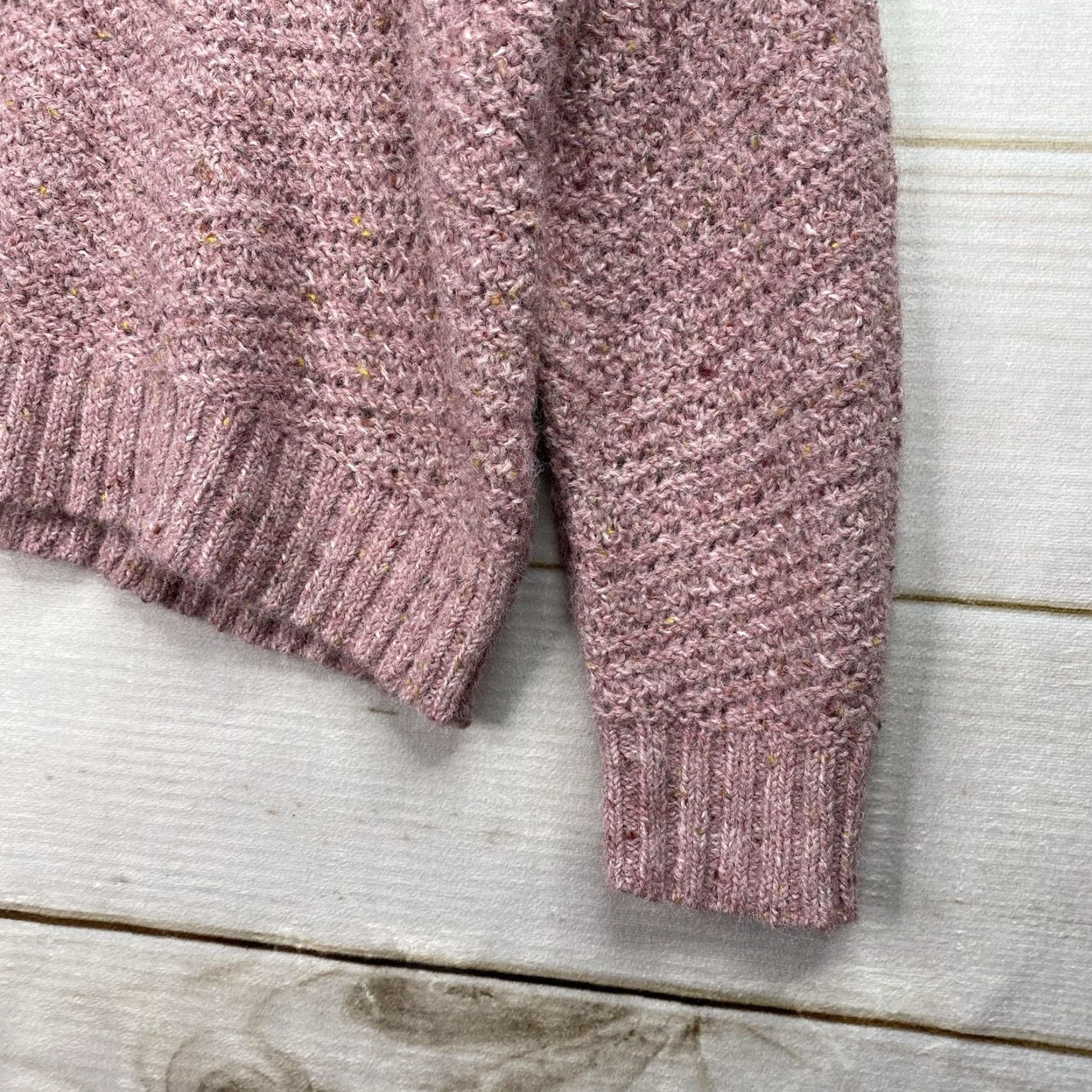 Old Navy OLD NAVY Pink Women's XXL Pullover Mock Neck Fuzzy Knit Sweater - 2XL Casual Winter Fall Knit Raglan Long Sleeve Adult Women Size XXL / US 16-18 / IT 52-54 - 2 Thumbnail