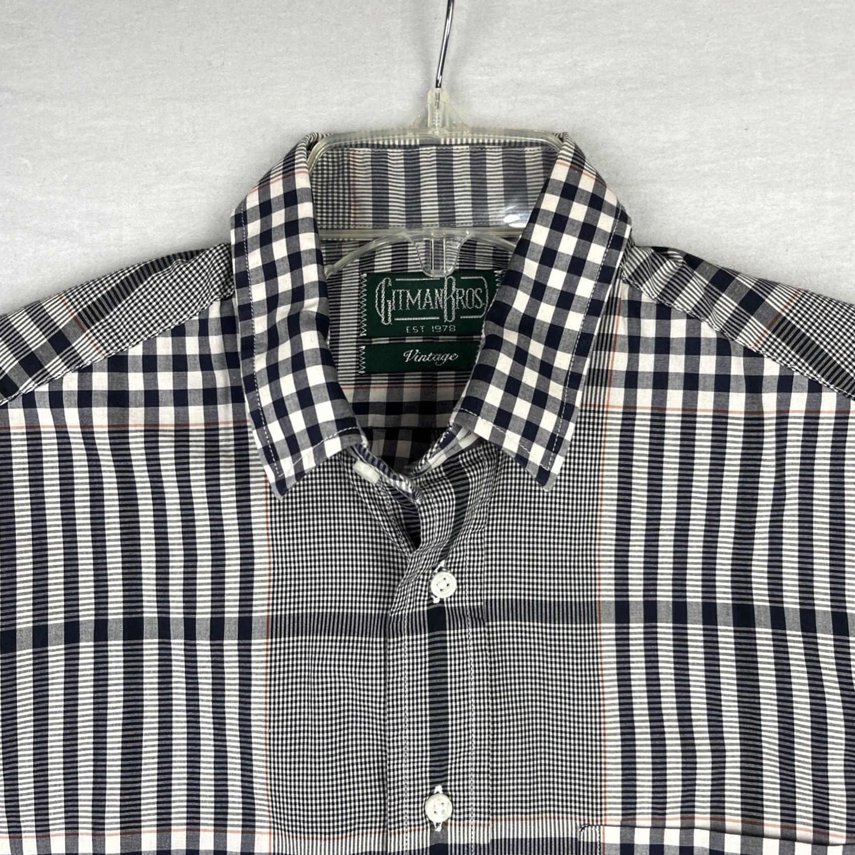 Vintage Gitman Bros Vintage Shirt Mens Small Gray Long Sleeve Check Pattern Made In USA Size US S / EU 44-46 / 1 - 5 Thumbnail
