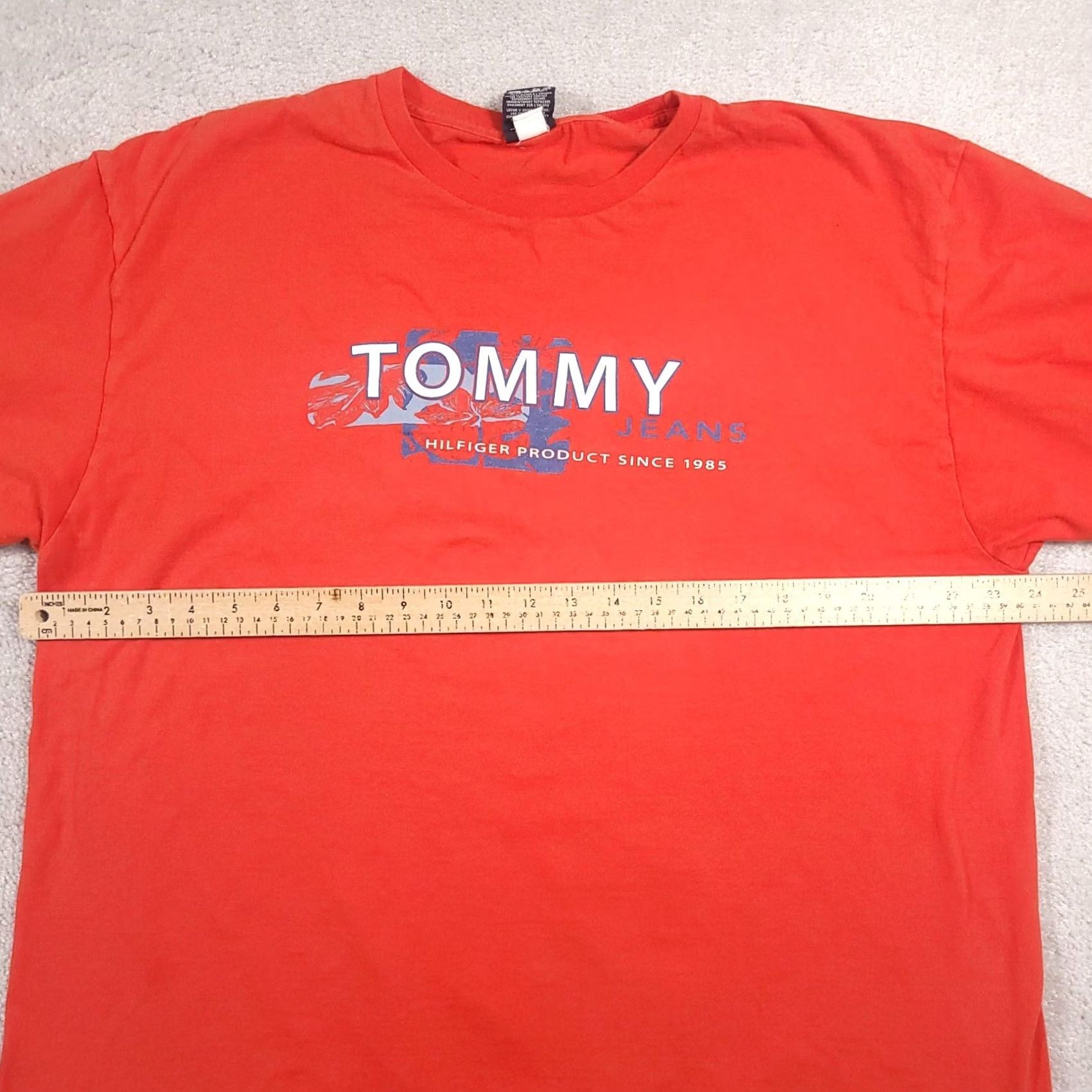 Tommy Hilfiger VINTAGE Tommy Hilfiger Shirt Mens XL Orange Graphic Hawaiian Y2K Double-Sided Size US XL / EU 56 / 4 - 5 Thumbnail